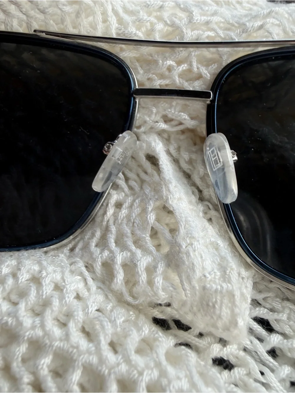 Tommy Hilfiger Men’s Silver Frame Sunglasses with Dark Gray Lenses